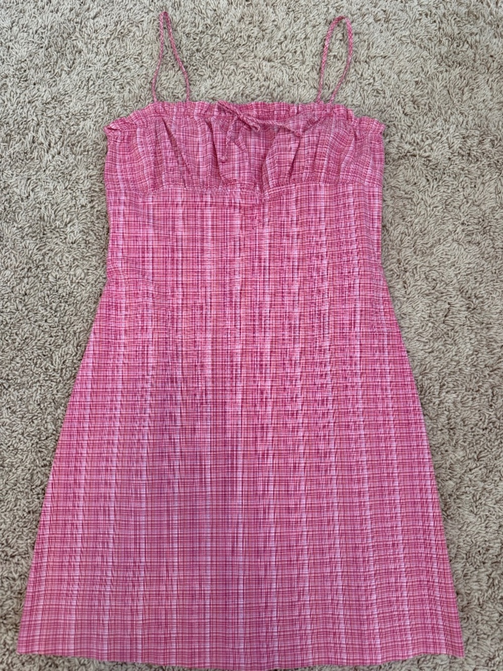 Status Plaid Pink Dress